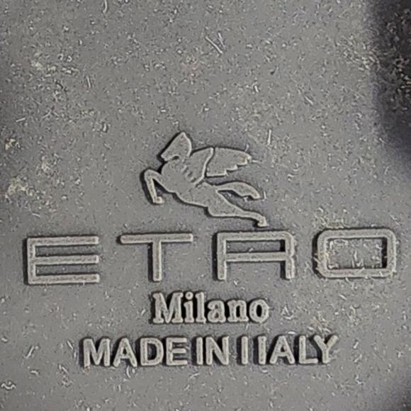 ETRO Knit Sneakers Men 10 Blue Jacquard Pattern, Sock Style Low Top Made Italy - Picture 12 of 13